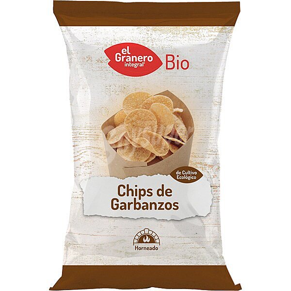 Bio chips de garbanzos de cultivo ecológico