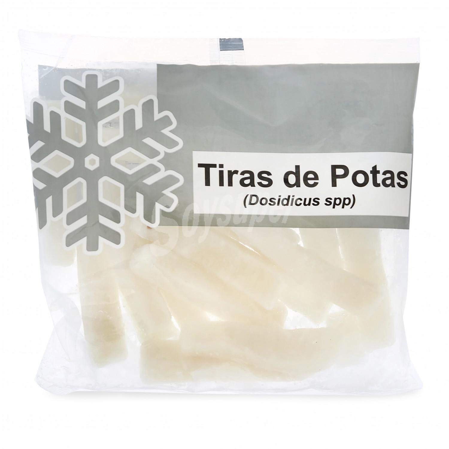 Tiras de pota congeladas