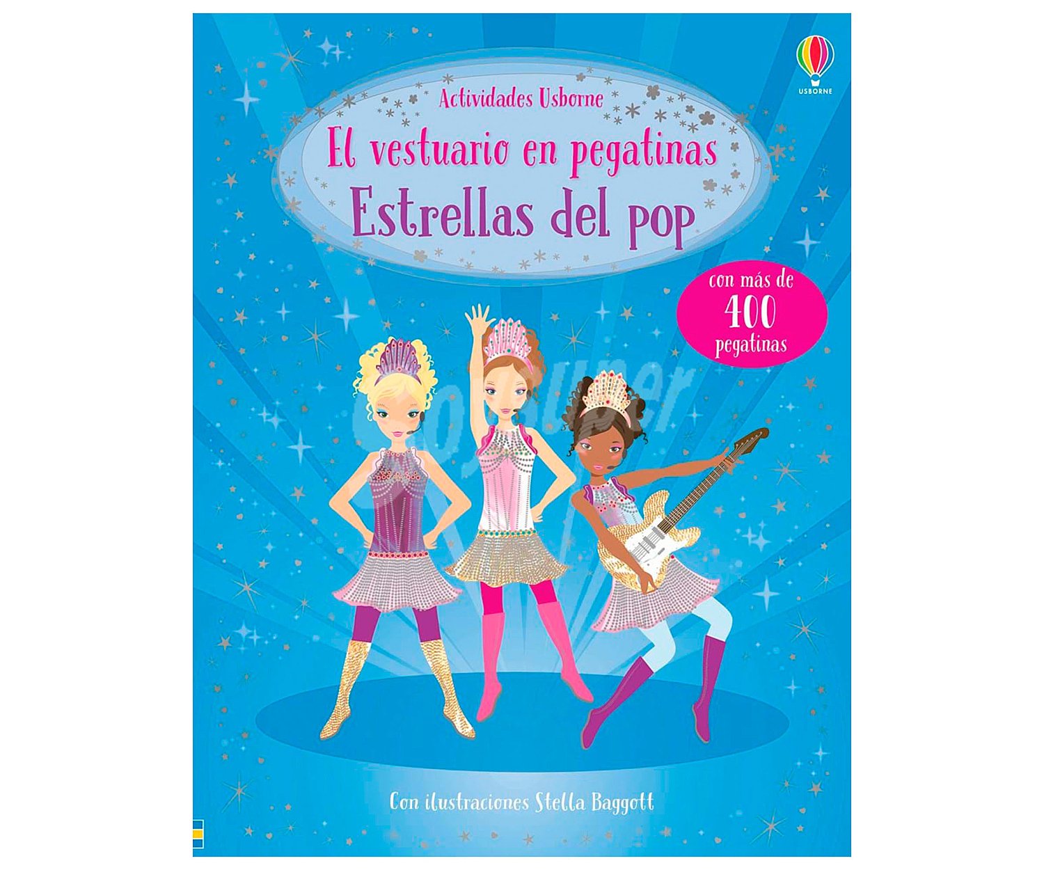 Estrellas del Pop. El vestuario en pegatinas, lucy bowman. Género actividades. Editorial Usborne.