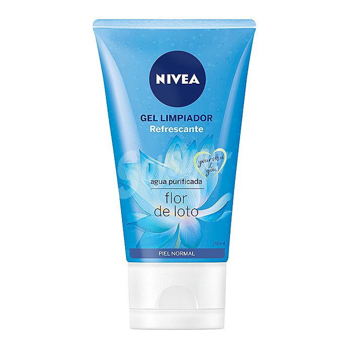 Gel limpiador faical con agua purificada y flor de loto, para todo tipo de pieles