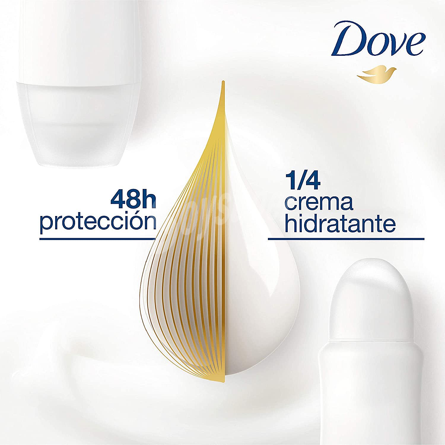 Desodorante en spray para mujer con 1/4 de crema hidratante dove Go fresh