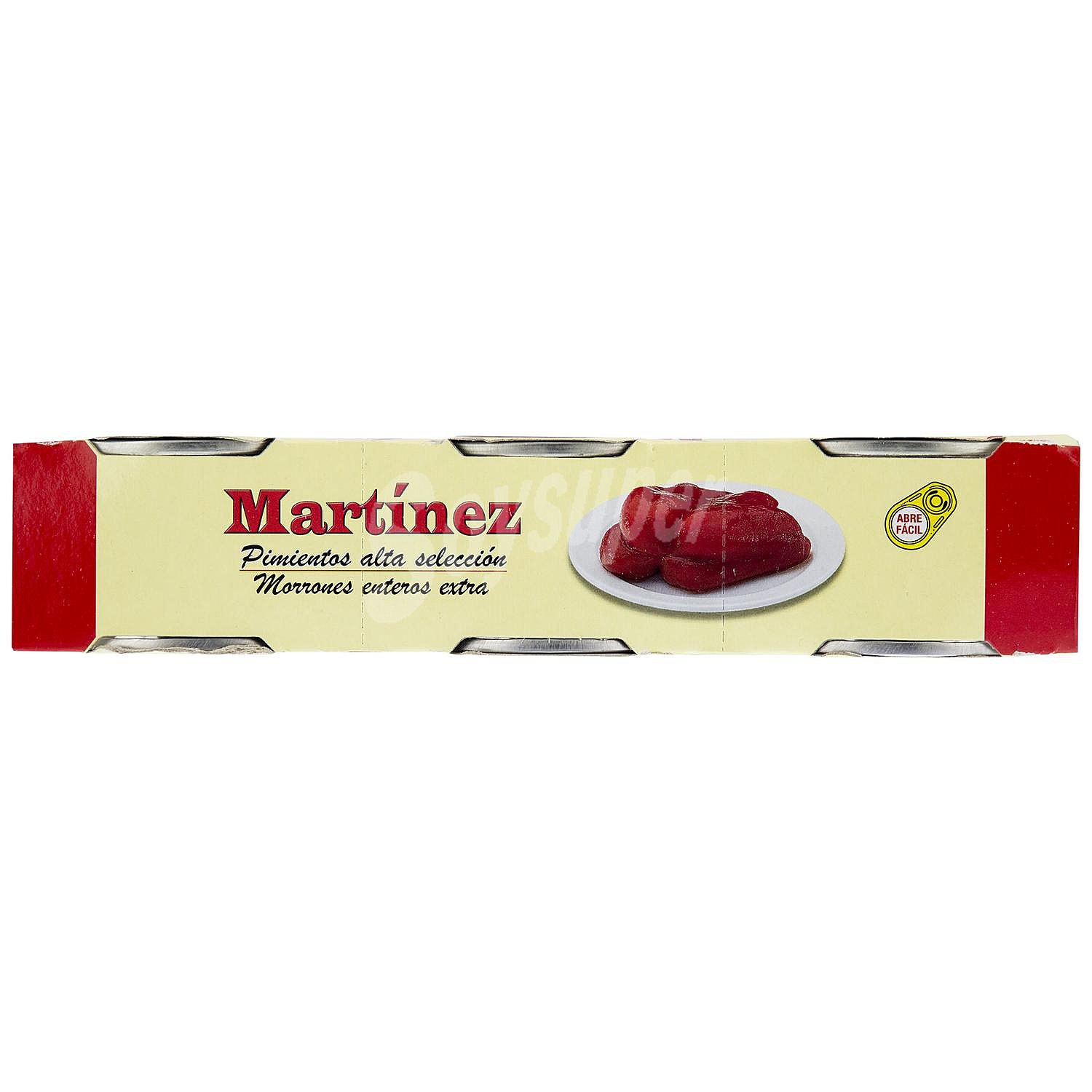 Pimientos morrones enteros Martínez