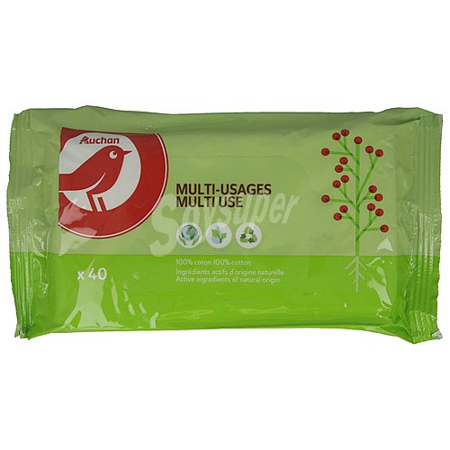 Producto alcampo Toallitas limpiadoras multiusos 100 % algodón producto alcampo