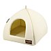 Igloo para perros y gatos color crema medidas 40x40x40 cm