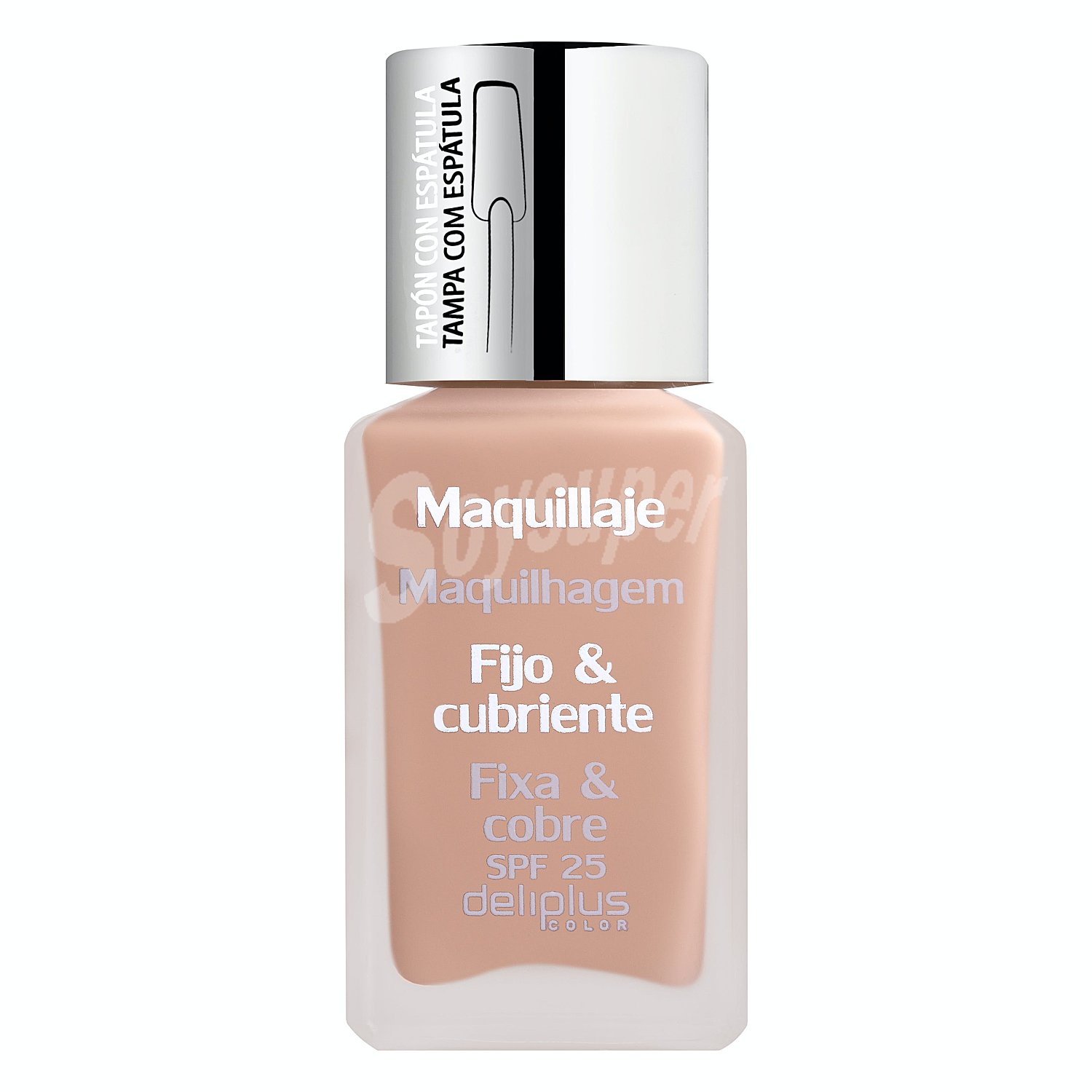 Maquillaje fluido fijo&cubriente Nº 04 beige rosado