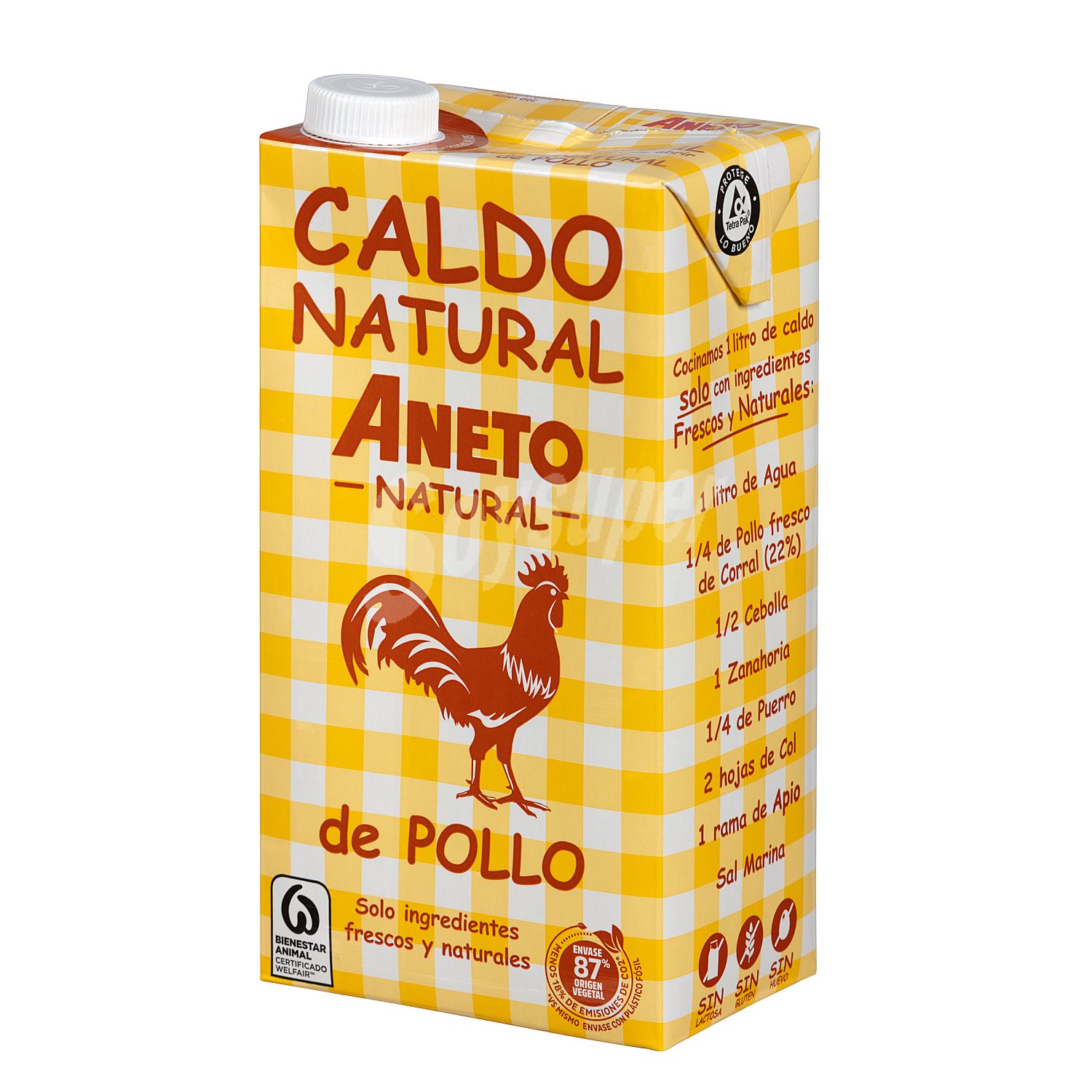 Caldo natural de pollo envase 1 lt