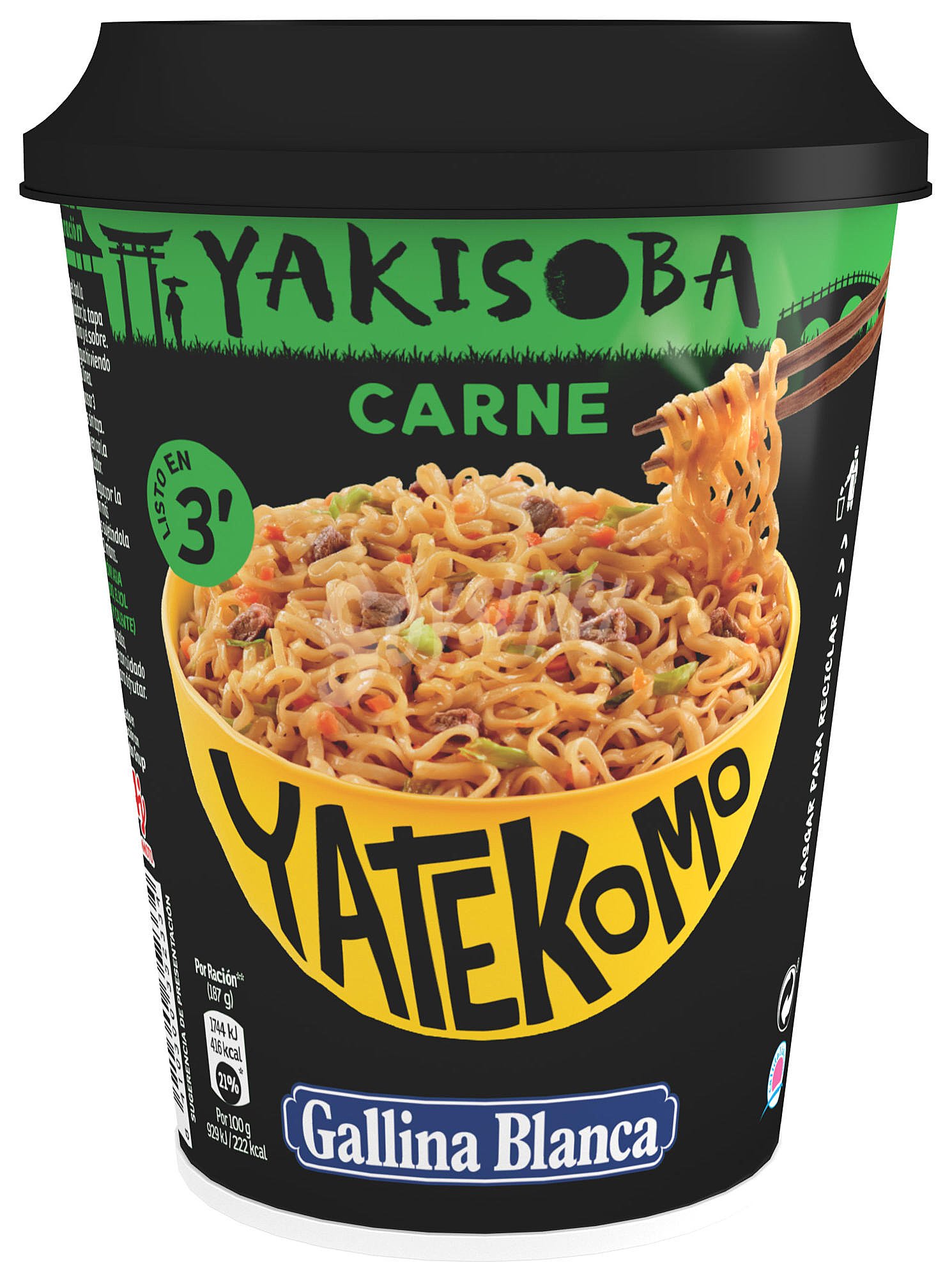 Yakisoba carne Yatekomo