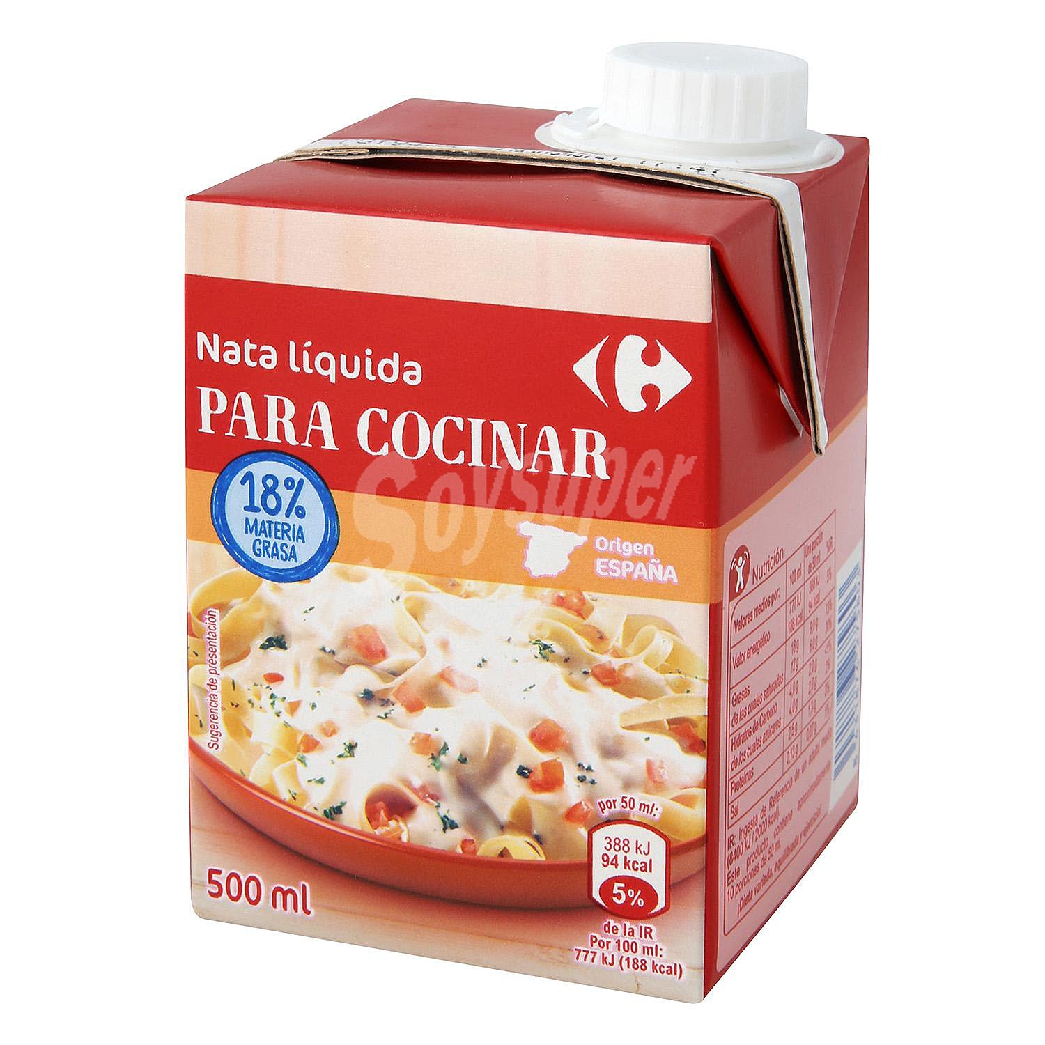 Nata para cocinar líquida ligera Carrefour