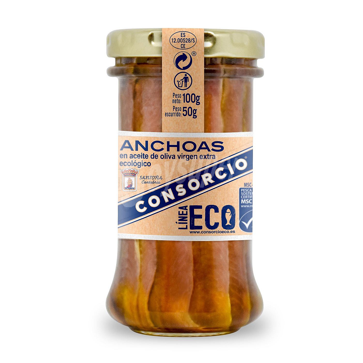 Anchoa en aceite de oliva virgen extra ecológica