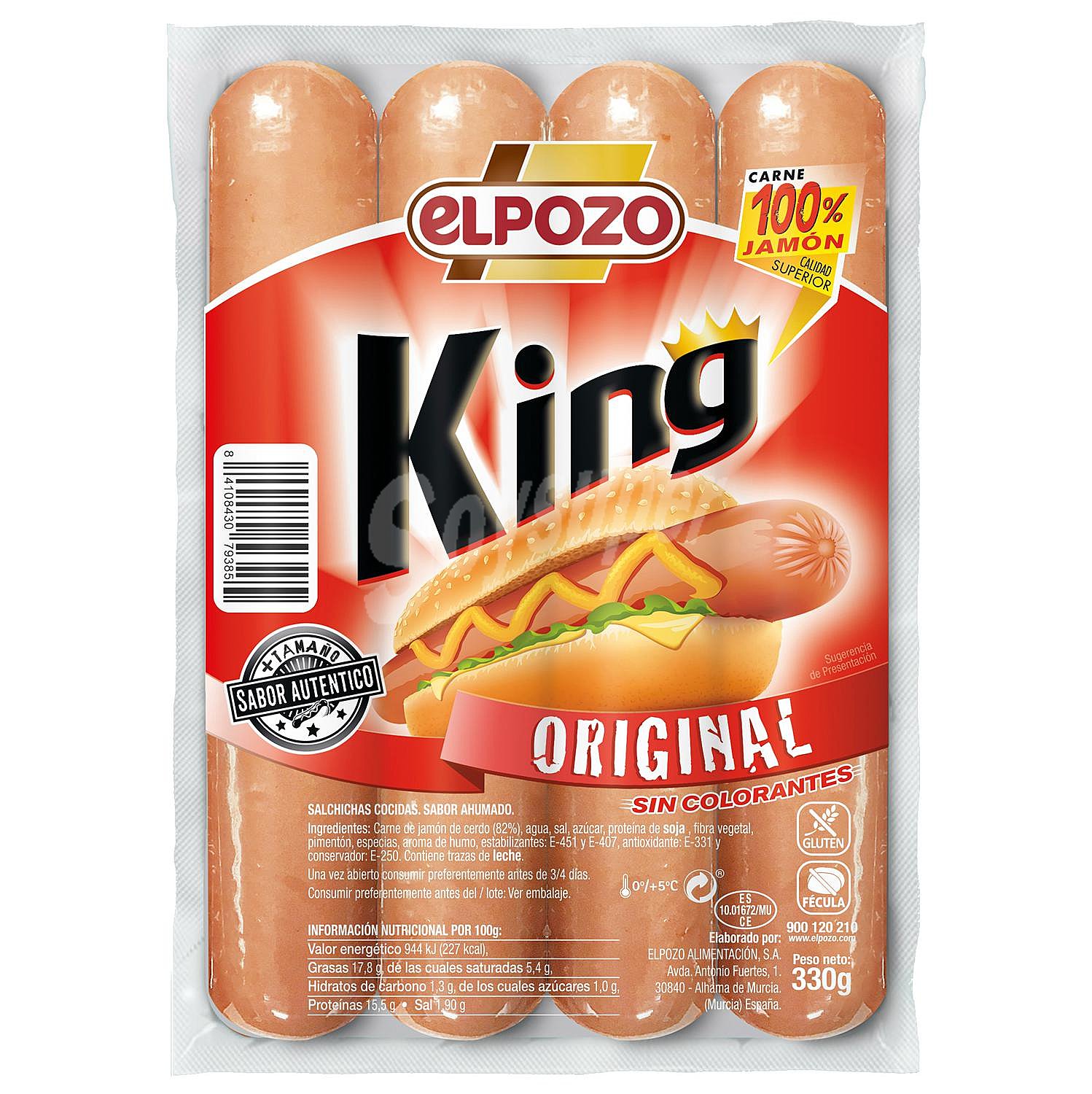 Salchichas King El Pozo sin gluten