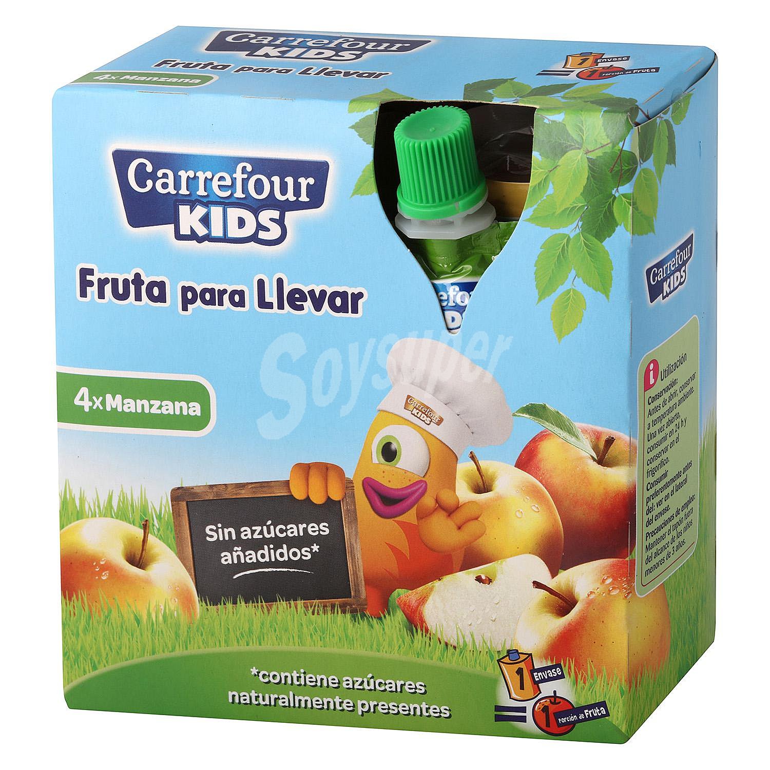 Compota de manzana Carrefour Kids