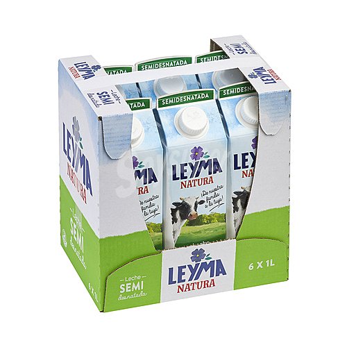 Leyma Leche de vaca semidesnatada de origen 100% gallego leyma Natura