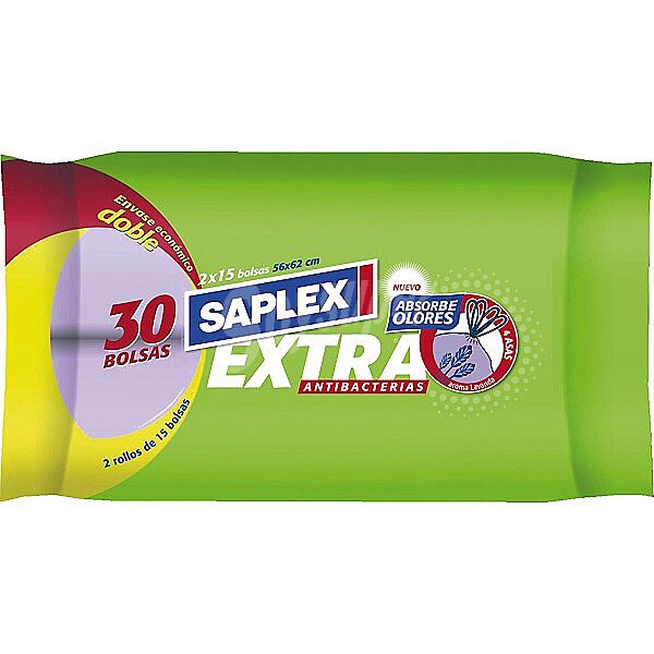 Bolsas de basura extra antibacterias 56x62 envase 30 L