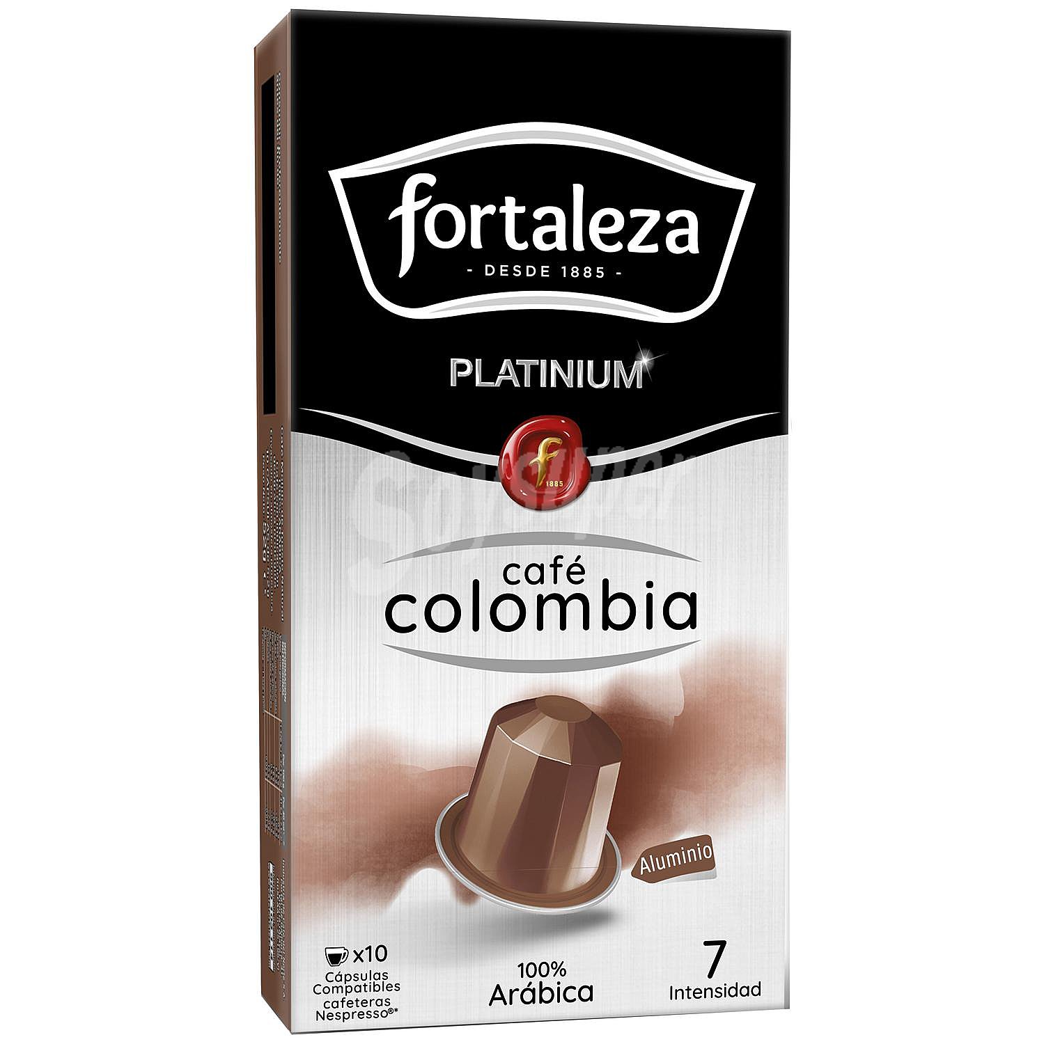 Café Colombia en cápsulas Platinium Fortaleza compatible con Nespresso