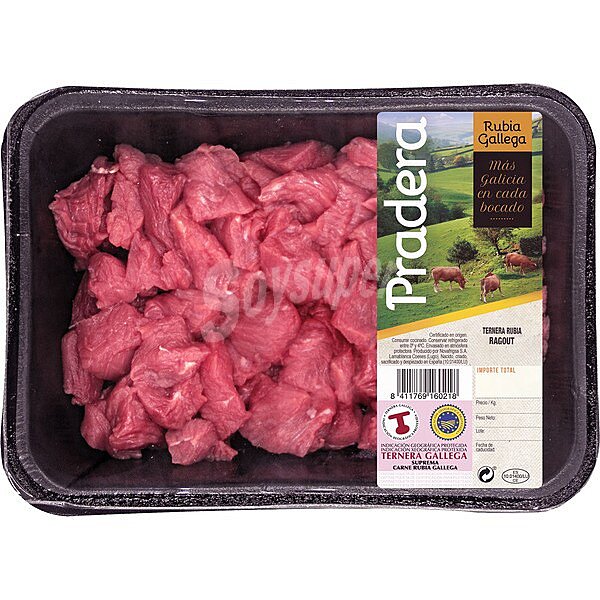 Ternera Suprema Raza Rubia carne magra/ragout para guisar IGP Ternera Gallega peso aproximado