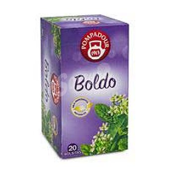 Hojas de boldo pompadour, caja 20 sobres