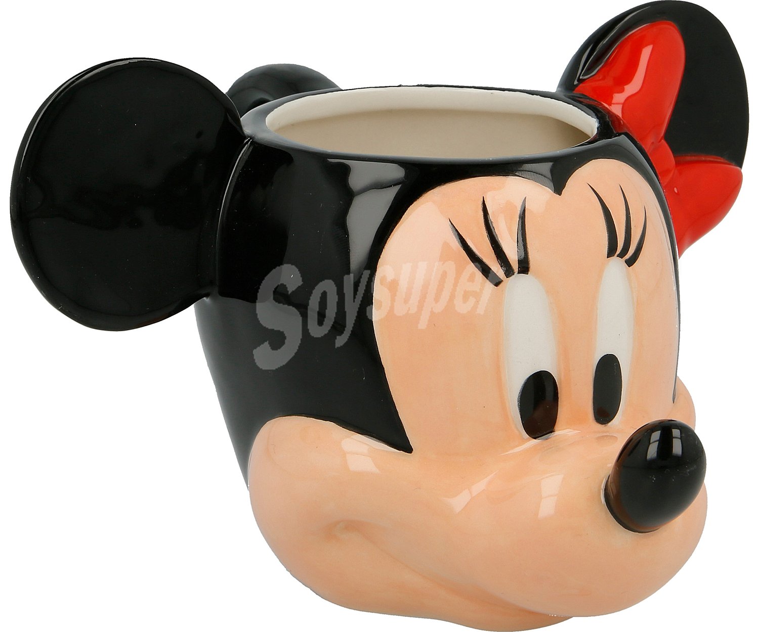 Taza cabeza de Minnie 3D, material de cerámica, capacidad de 0,3 litros, disney.