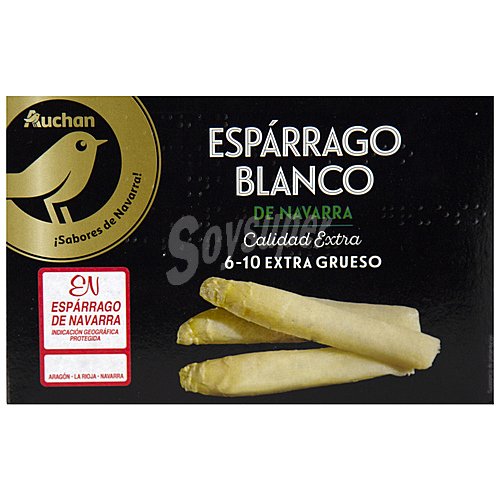 Alcampo gourmet Espárragos blancos Indicación Geográfica Protegida de Navarra extra gruesos (6/10 piezas) alcampo gourmet