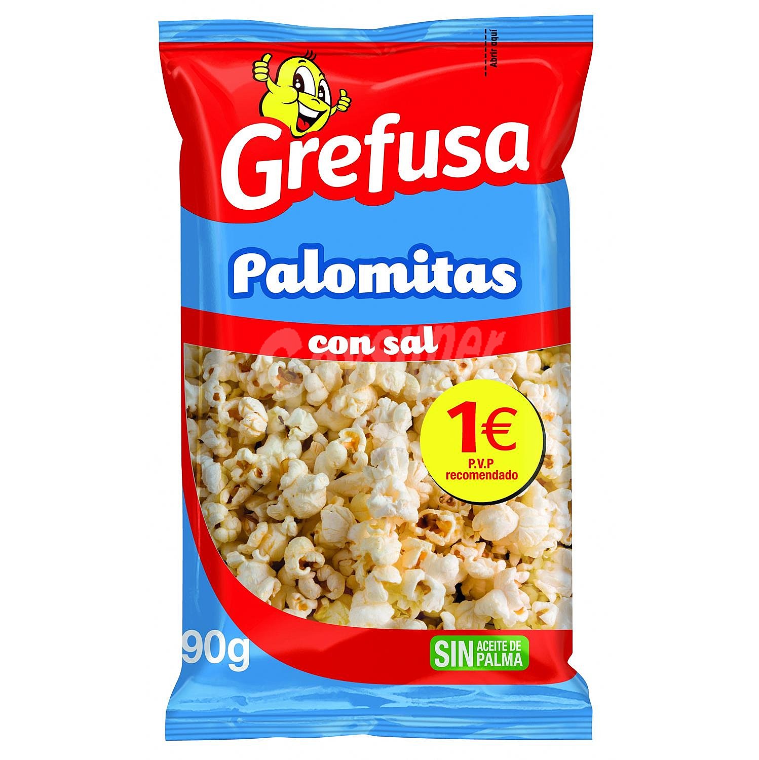 Palomitas de maíz al punto de sal