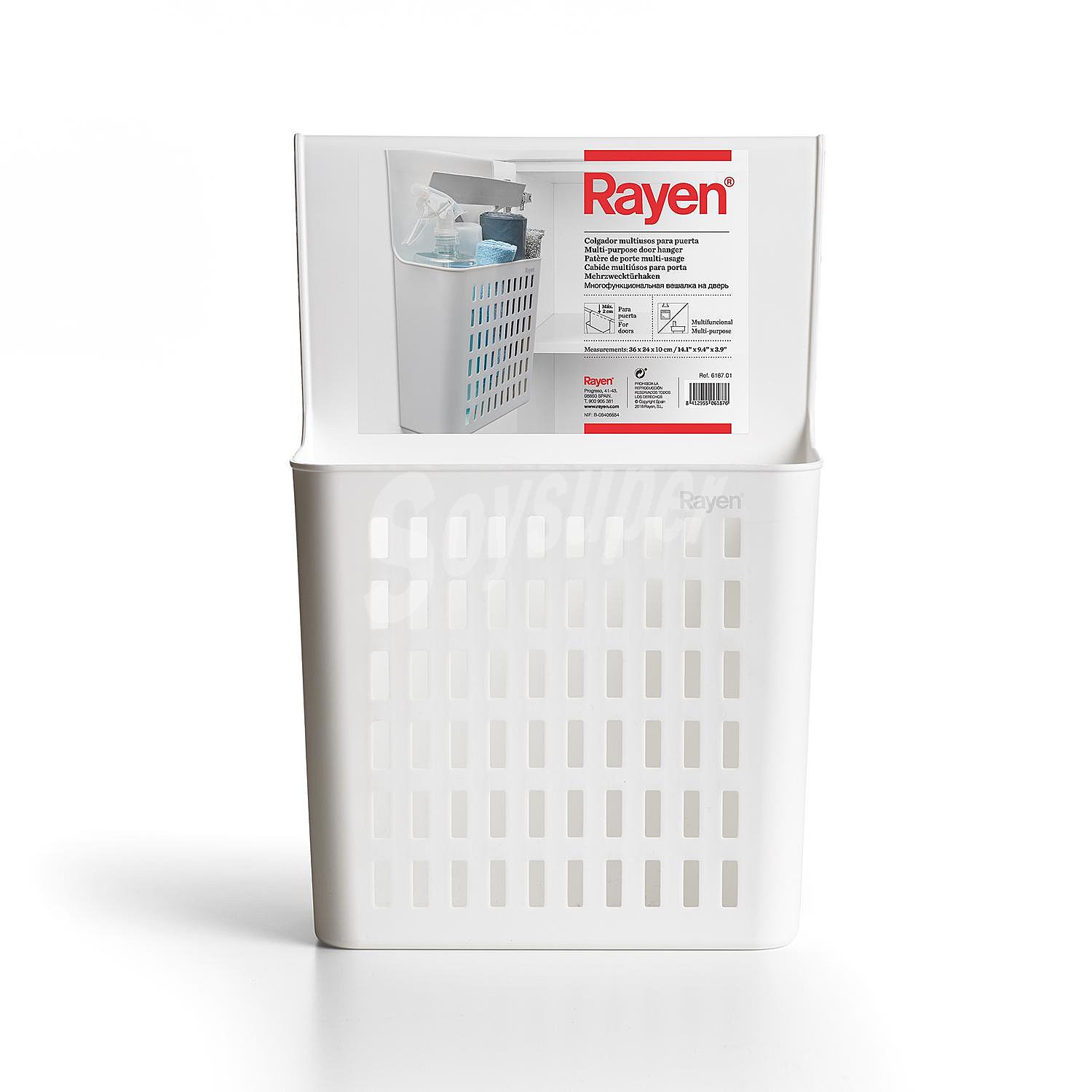 Colgador Multiusos Puerta rayen 36X54X10 cm - Blanco