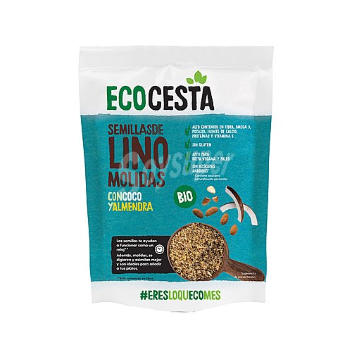 Ecocesta Semillas de lino molidas con almendras y coco ecológicas ecocesta