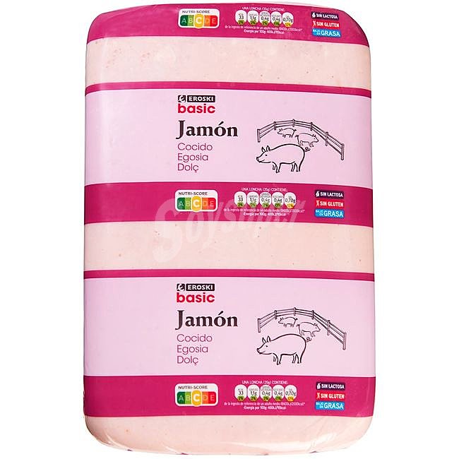 Jamón cocido eroski basic