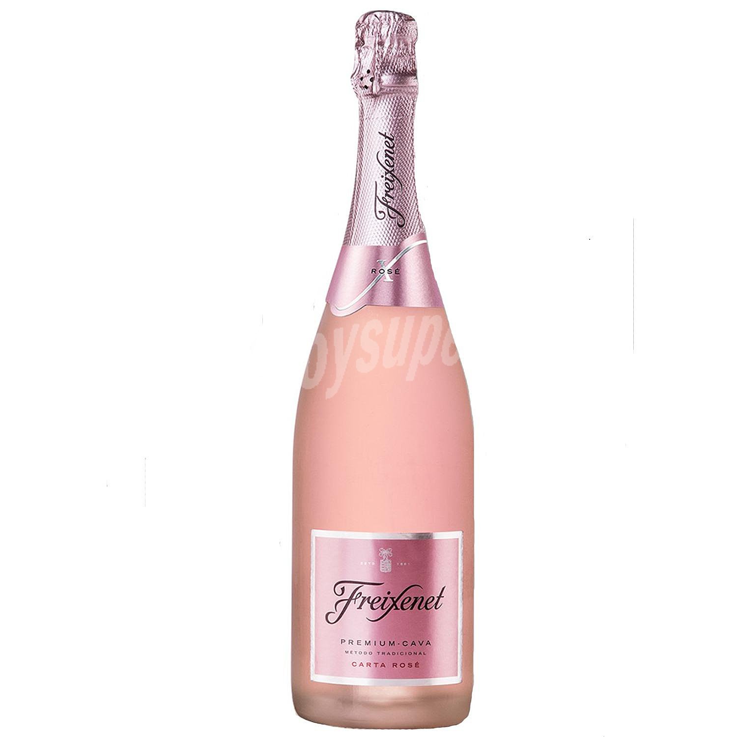 Cava rosado premium, elaborado según el método tradicional carta rosé