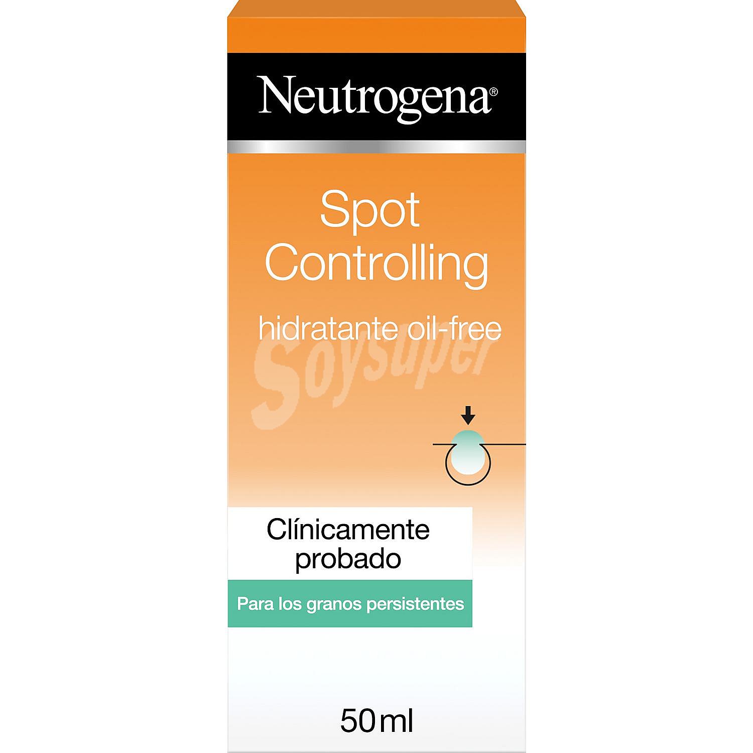 Crema hidratante anti granos, sin aceites y con ácido salicílico neutrogena