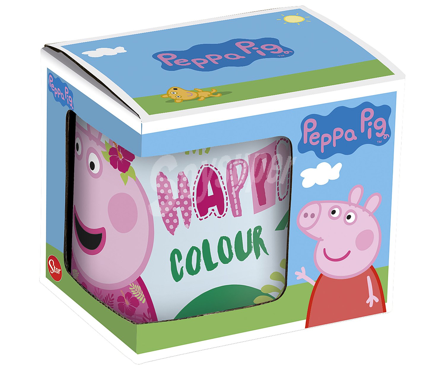 Taza de cerámica en caja regalo diseño Peppa Pig, 0,3 litros, stor.