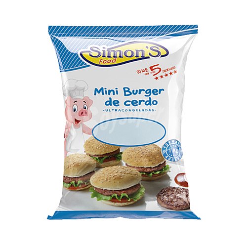 Simon´s food Mini burger meat de cerdo, ultracongeladas simon´s food