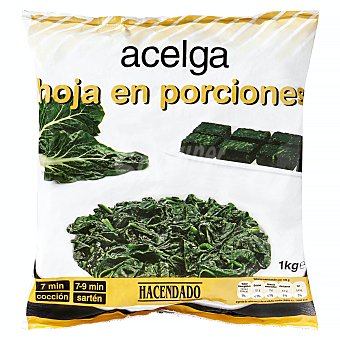 Acelga hoja porciones congelada