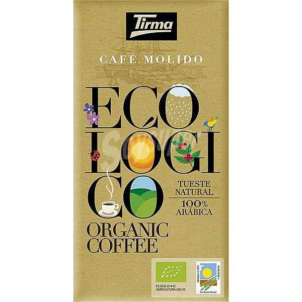 Café molido ecológico tueste natural 100% arábica