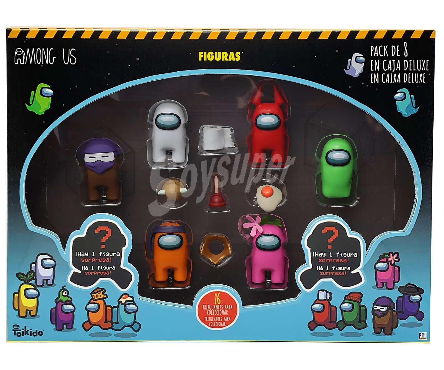 Pack de 8 figuras con disfraz y accesorios,