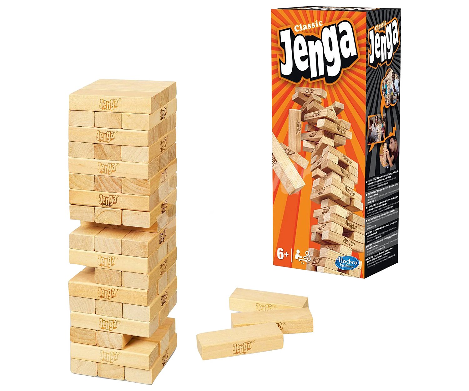 Juego de mesa de habilidad Jenga, desde 1 jugador hasbro