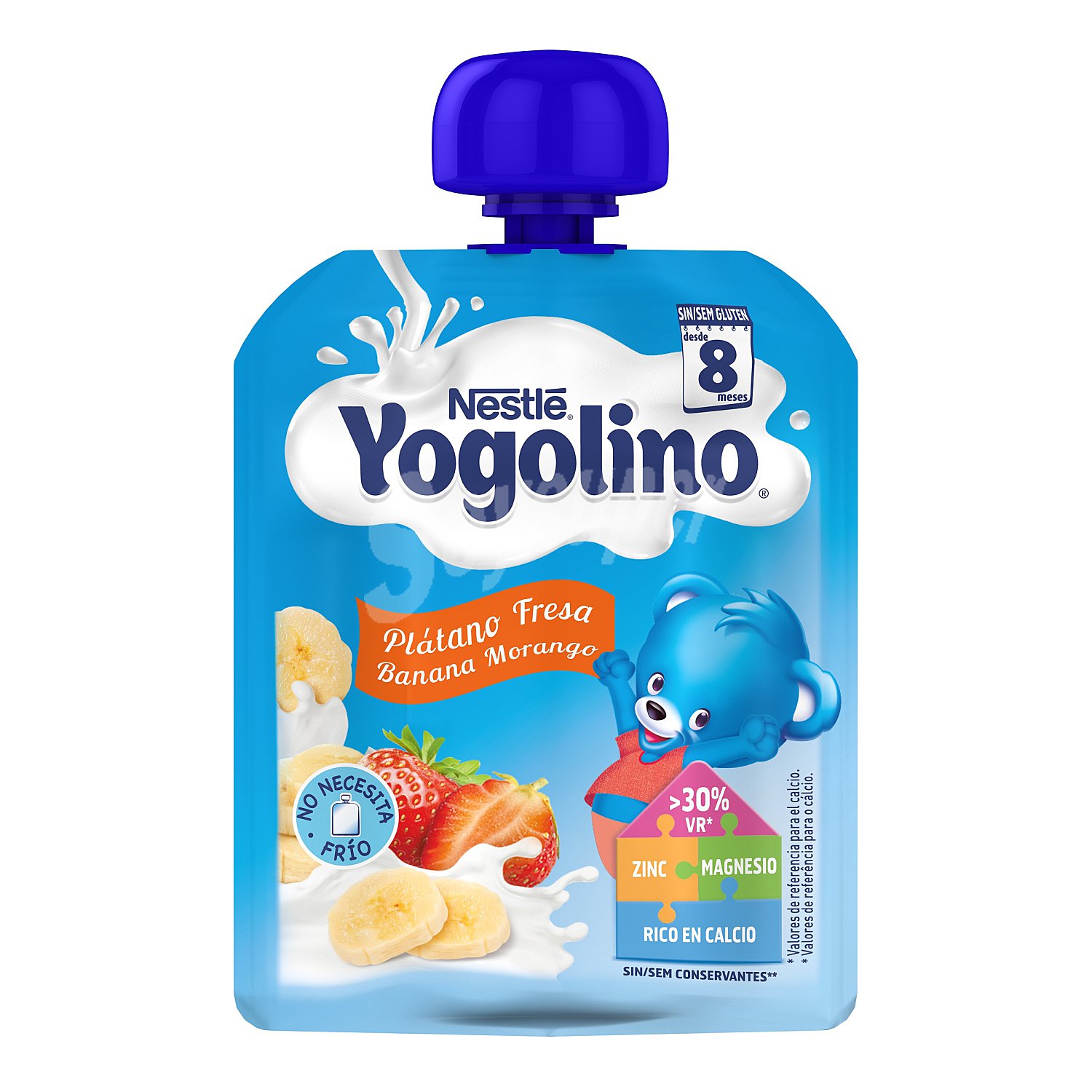 Yogolino plátano y fresa pouch 90 gr