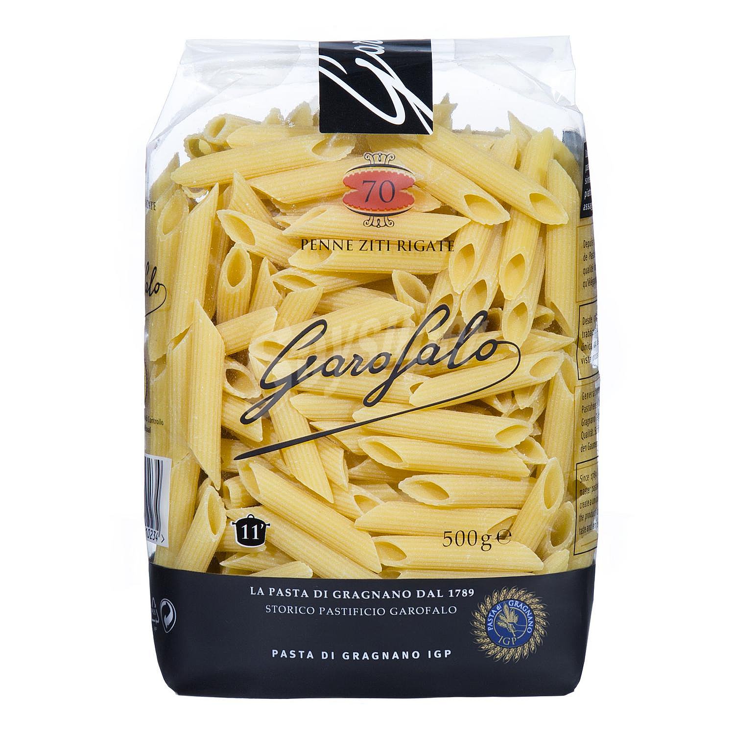 Pasta de sémola de trigo duro ziiti Rigati nº 70