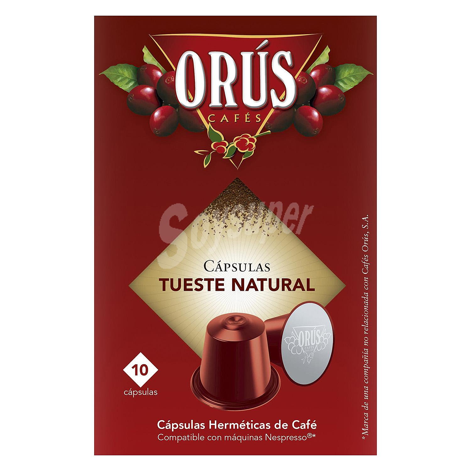 Café tueste natural en cápsulas compatibles con Nespresso