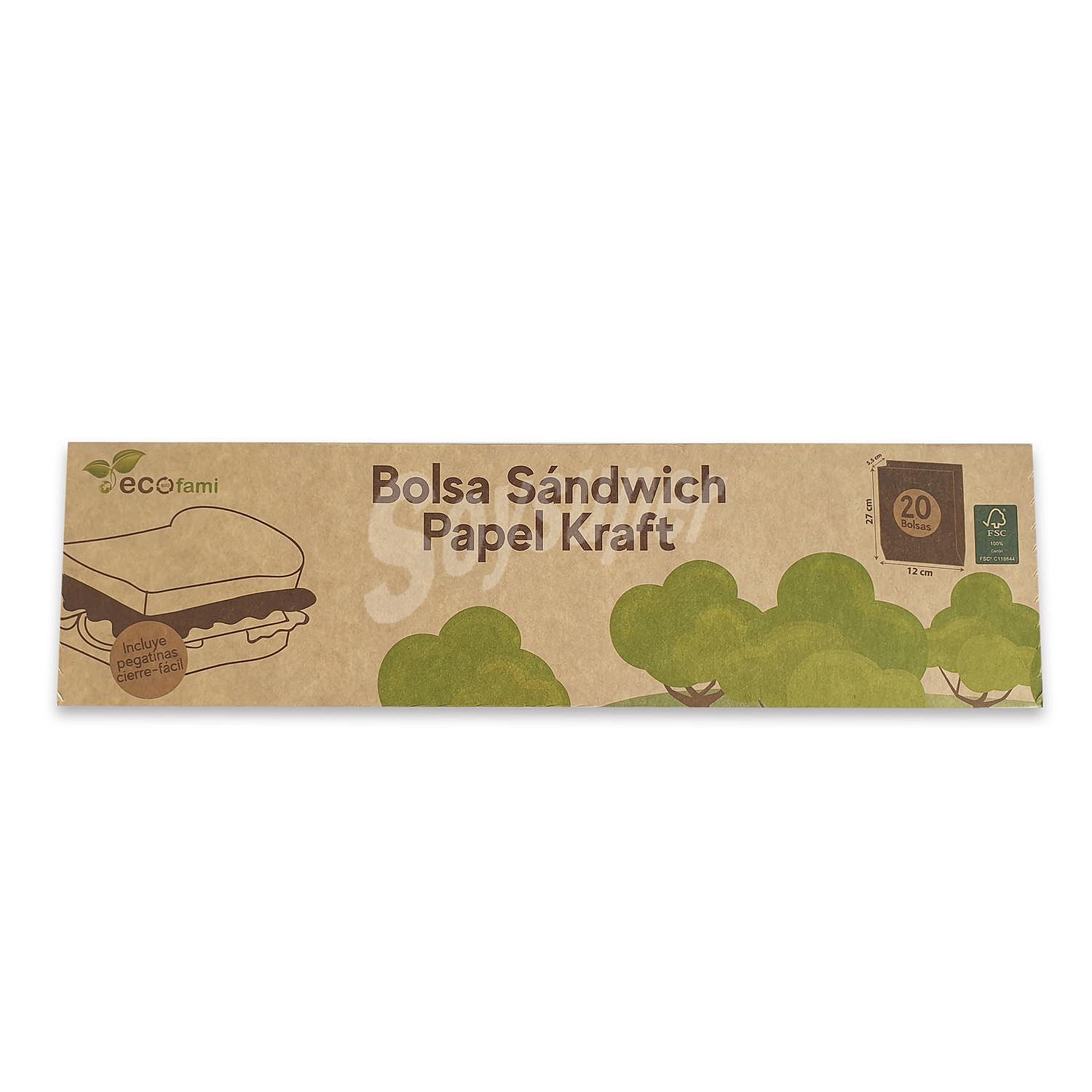 Bolsa de papel para sandwich