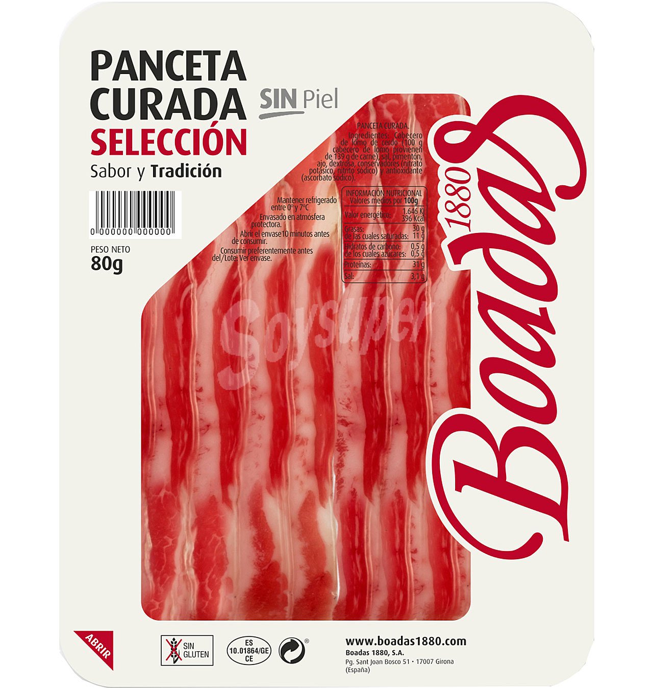 Panceta boadas curada