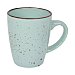 Taza de gres color azul decorado vintage, Spark stoneware