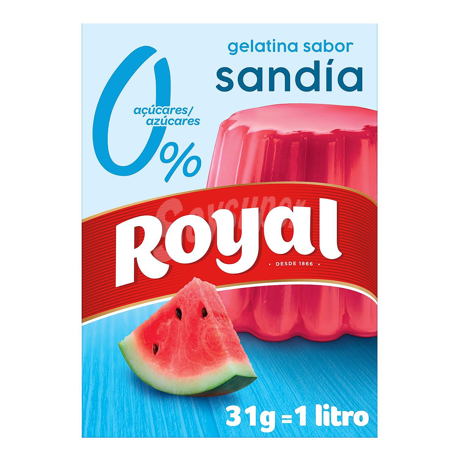 Gelatina sabor sandía light 0% azúcares