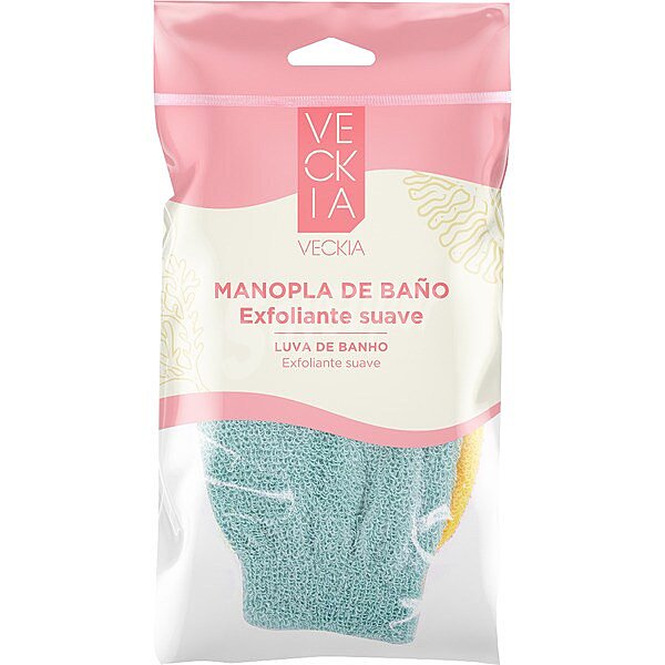 Manopla de baño rizo exfoliante suave