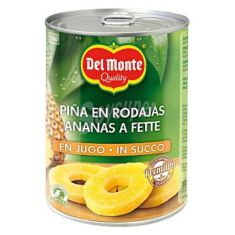 Piña en su jugo en rodajas