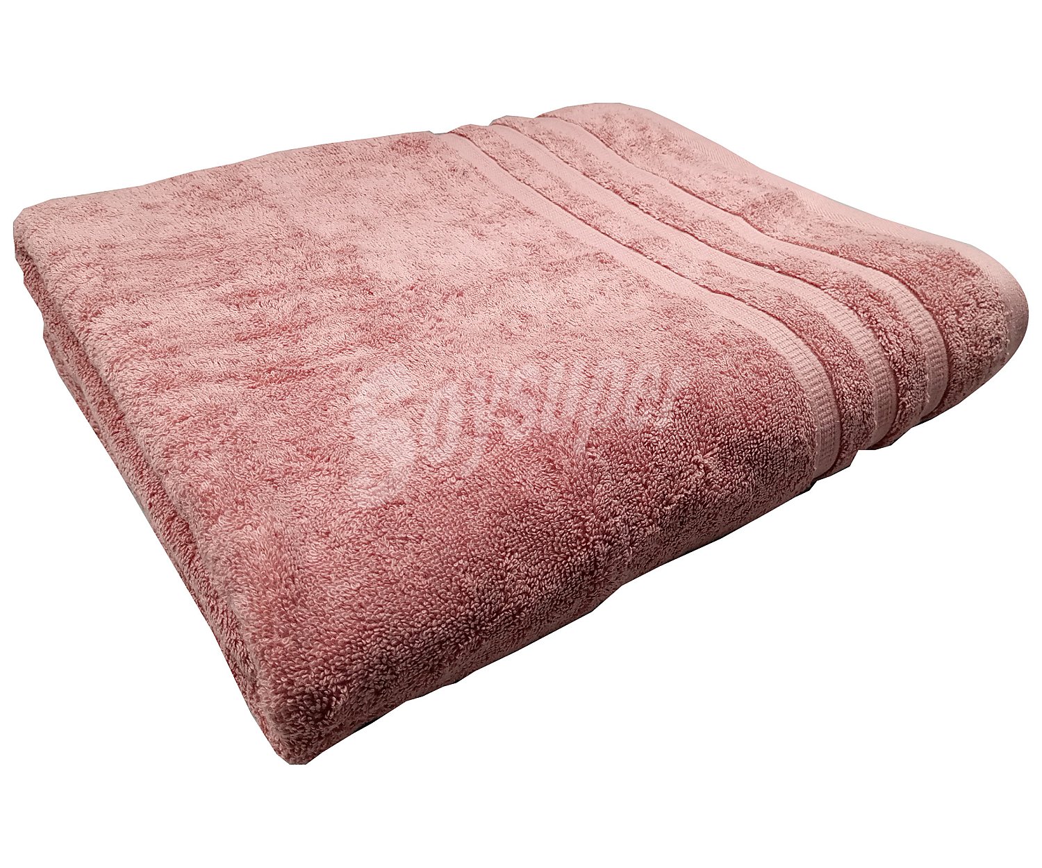 Toalla de baño 100% algodón 600g/m² color rosa actuel.