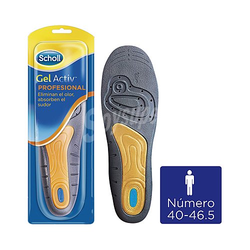 Scholl Plantillas de gel para hombre especial para pies que trabajan duro scholl Gel activ profesional