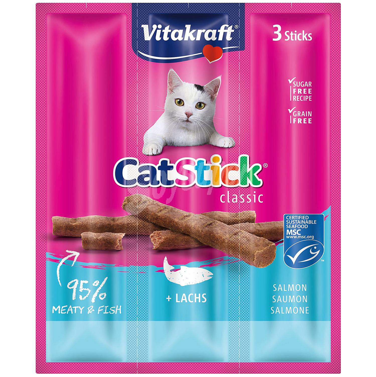 Snack stick salmón para gato adulto Cat Stick