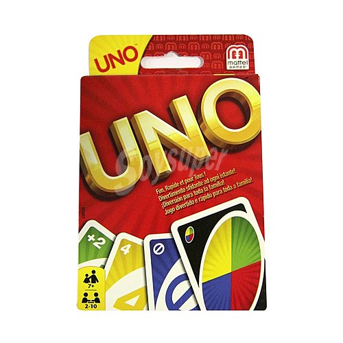 Juego de cartas Uno, incluye 108 cartas, de 2 a 10 jugadores mattel