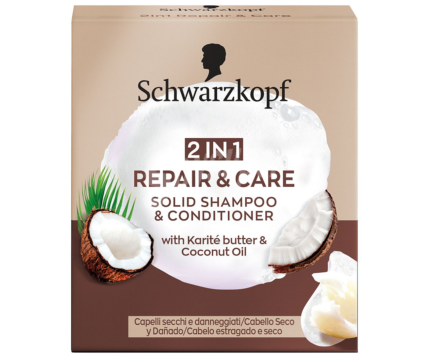 Champú sólido y acondicinador con mateca de Karite y aceite de coco schwarzkopf.