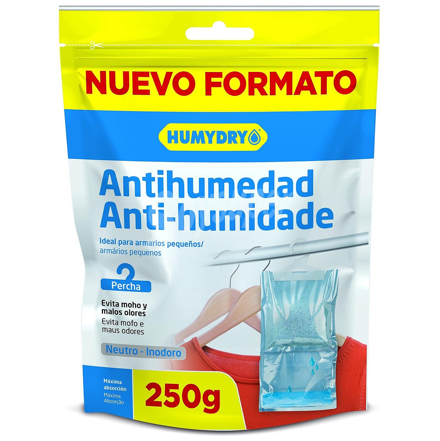 Percha antihumedad especial armarios pequeños Humydry