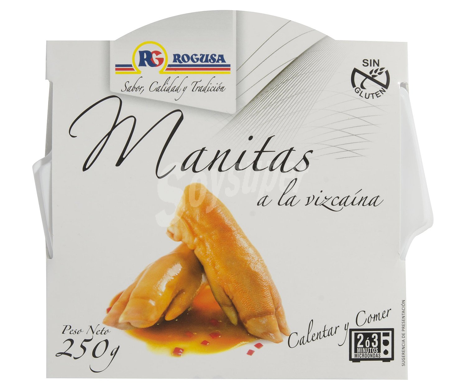 Manitas de cerdo a la vizcaina, sin gluten y listas para calentar y comer